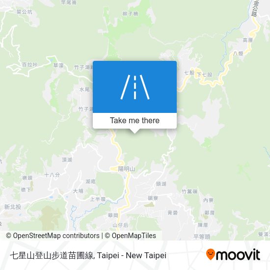 七星山登山步道苗圃線地圖