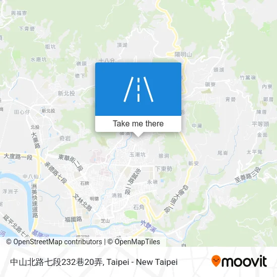 中山北路七段232巷20弄地圖
