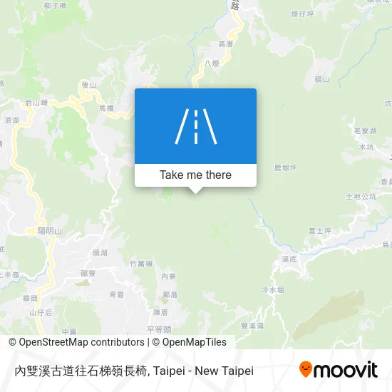 內雙溪古道往石梯嶺長椅 map