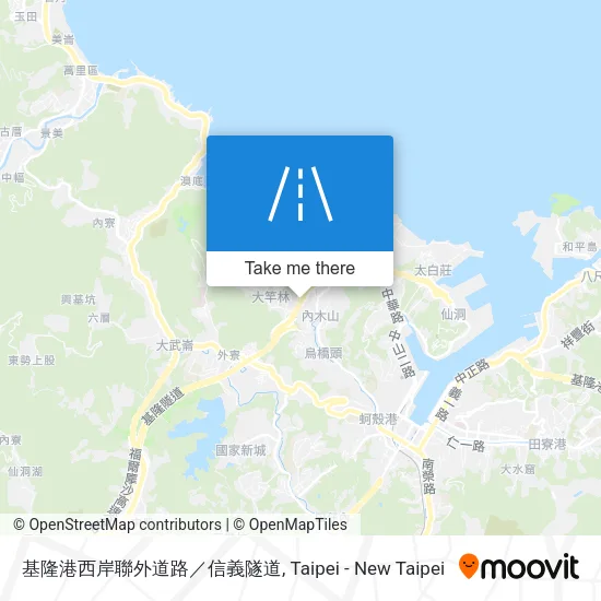 基隆港西岸聯外道路／信義隧道 map