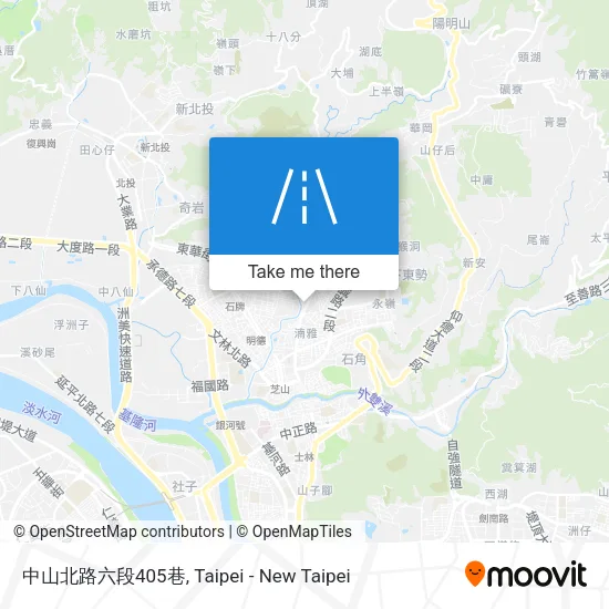 中山北路六段405巷地圖
