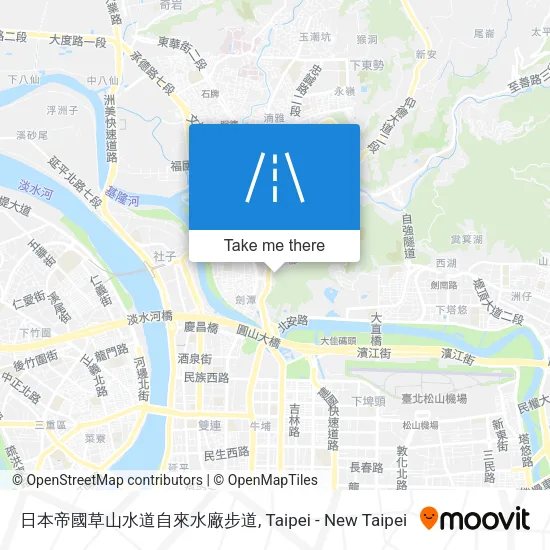 日本帝國草山水道自來水廠步道地圖