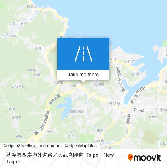 基隆港西岸聯外道路／大武崙隧道 map