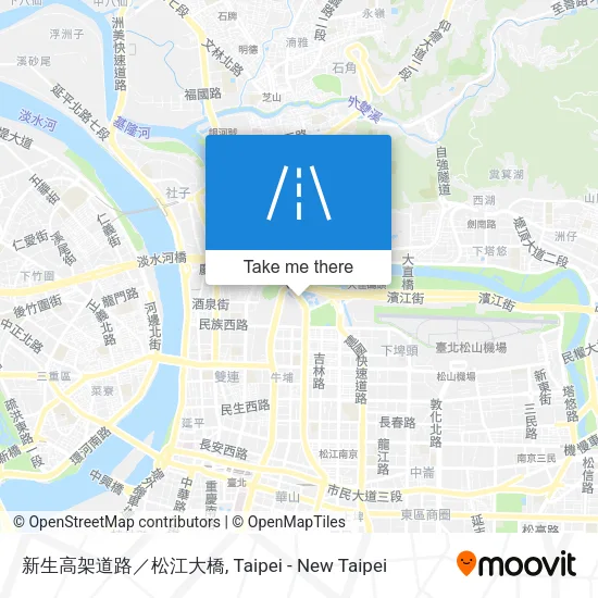 新生高架道路／松江大橋地圖