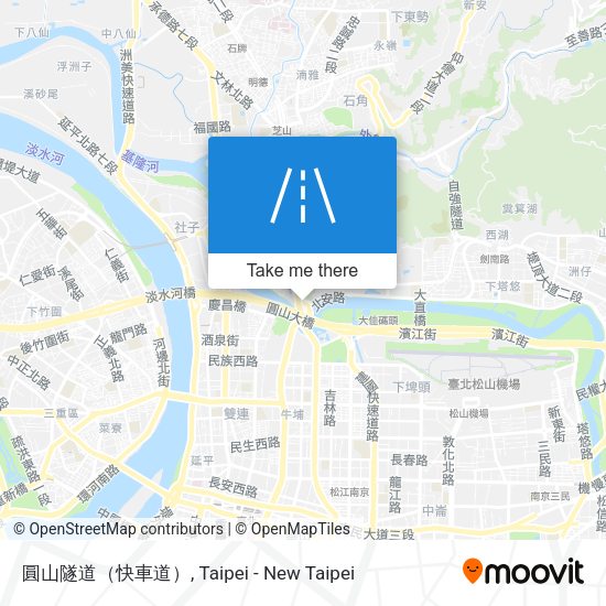 圓山隧道（快車道）地圖