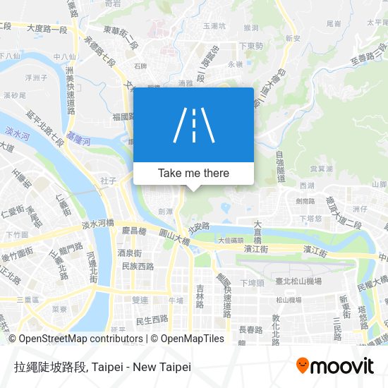 拉繩陡坡路段 map