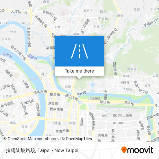拉繩陡坡路段 map
