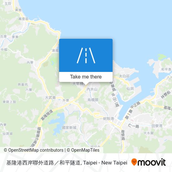 基隆港西岸聯外道路／和平隧道 map