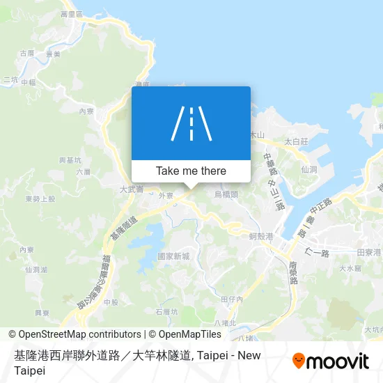 基隆港西岸聯外道路／大竿林隧道 map