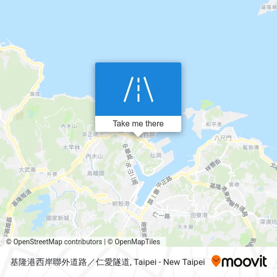 基隆港西岸聯外道路／仁愛隧道 map