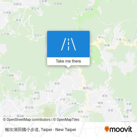 猴坎湖田國小步道地圖