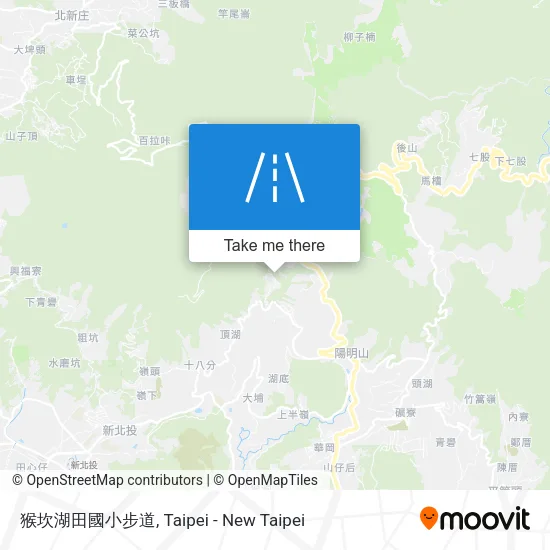 猴坎湖田國小步道 map