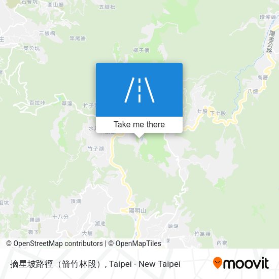 摘星坡路徑（箭竹林段） map