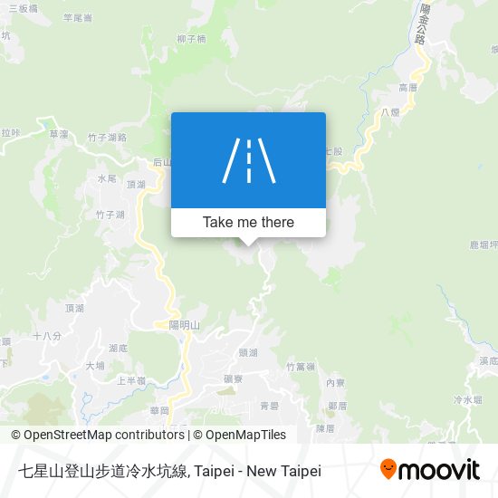 七星山登山步道冷水坑線地圖