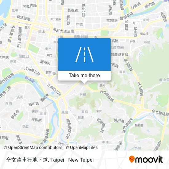 辛亥路車行地下道 map