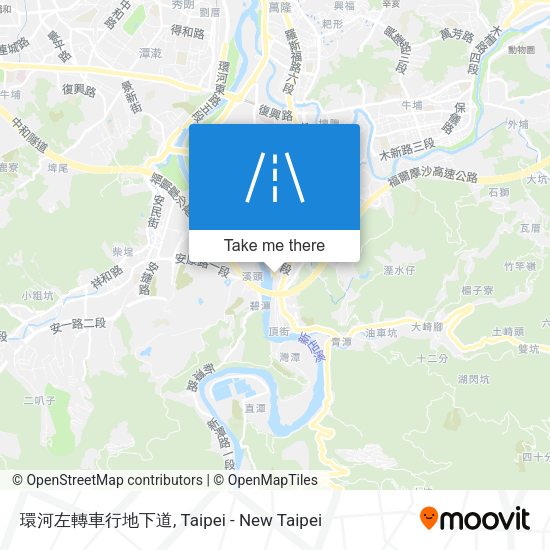 環河左轉車行地下道地圖