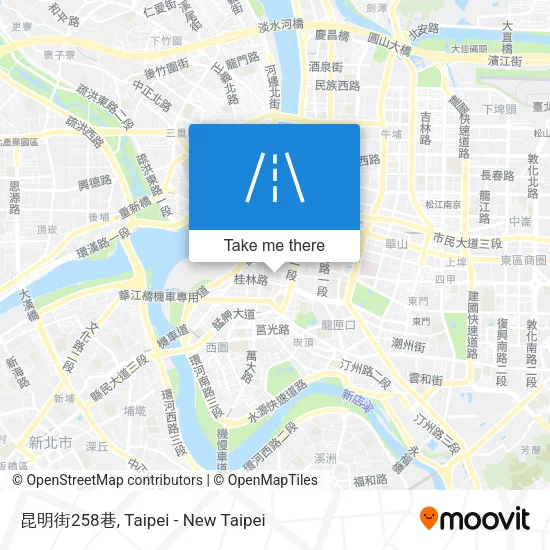 昆明街258巷地圖