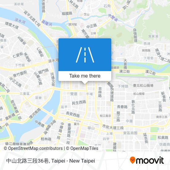 中山北路三段36巷地圖