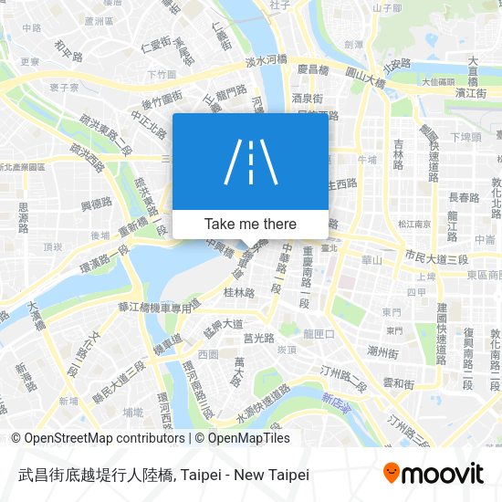 武昌街底越堤行人陸橋 map