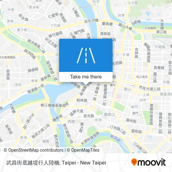 武昌街底越堤行人陸橋 map
