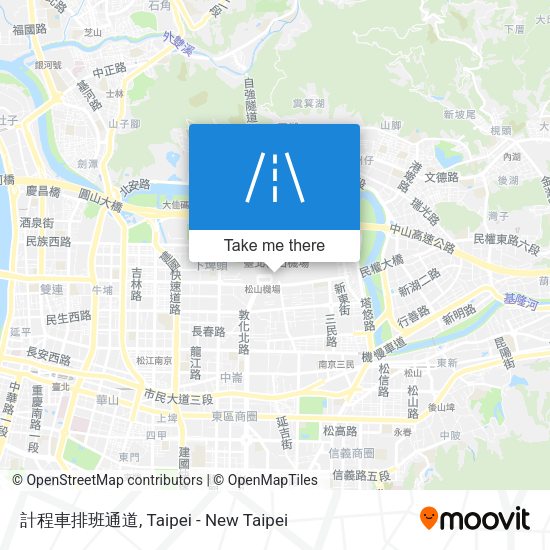 計程車排班通道 map