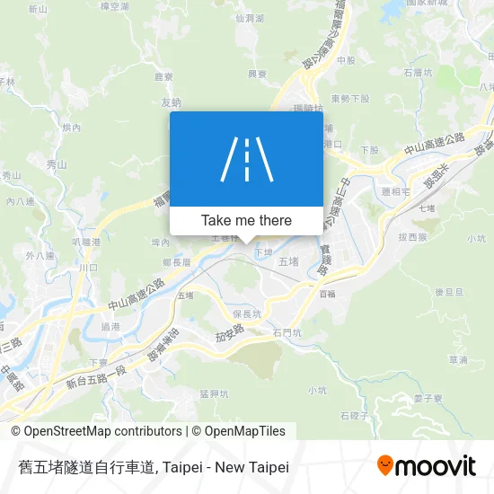 舊五堵隧道自行車道地圖
