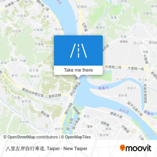 八里左岸自行車道 map