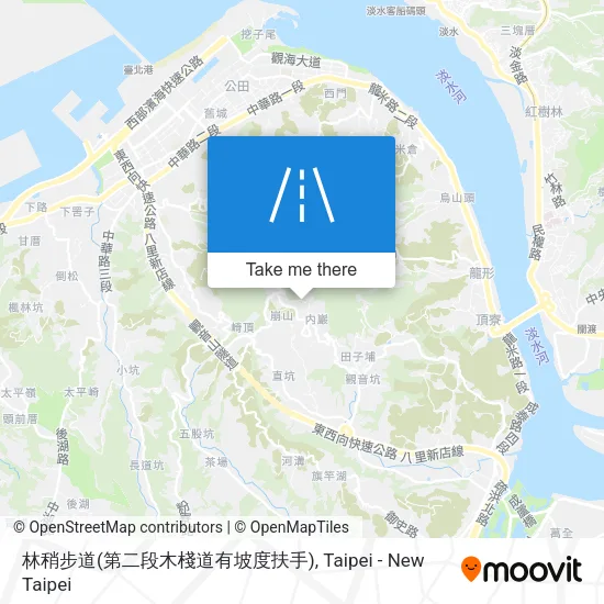 林稍步道(第二段木棧道有坡度扶手) map