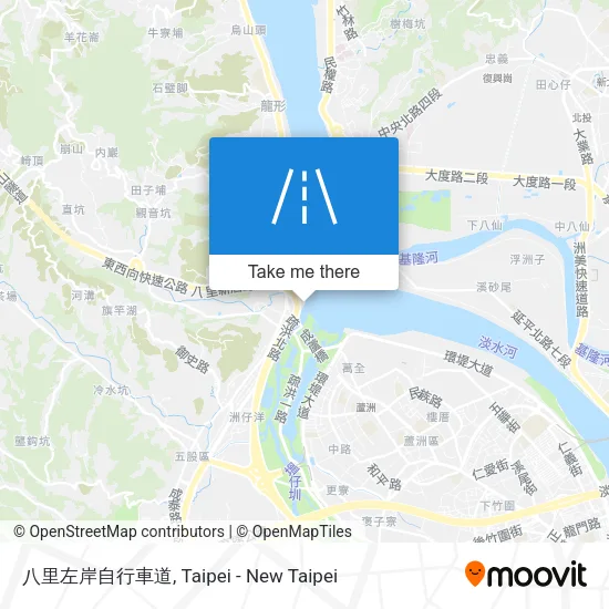 八里左岸自行車道 map
