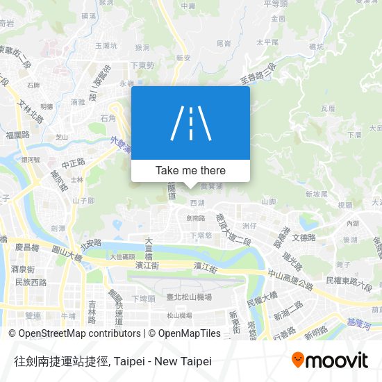 往劍南捷運站捷徑 map