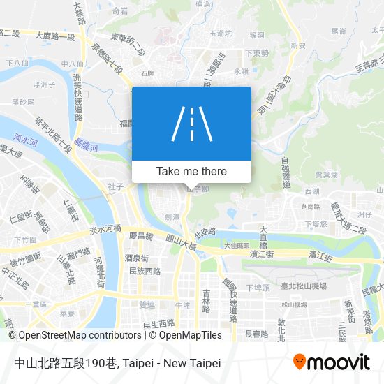 中山北路五段190巷地圖
