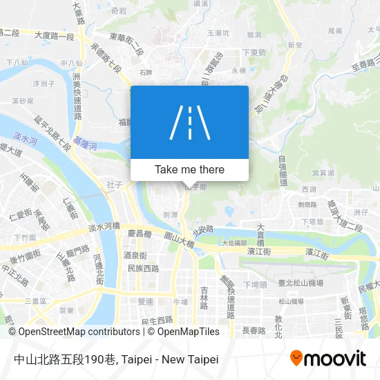 中山北路五段190巷地圖