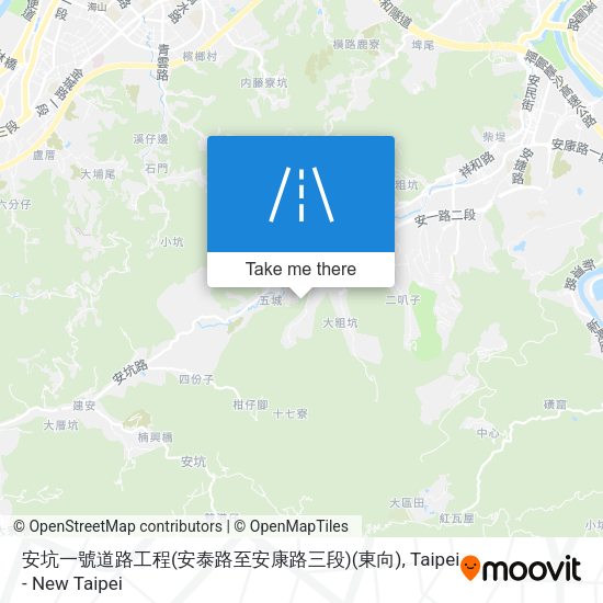 安坑一號道路工程(安泰路至安康路三段)(東向)地圖