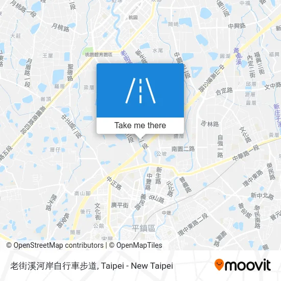 老街溪河岸自行車步道 map