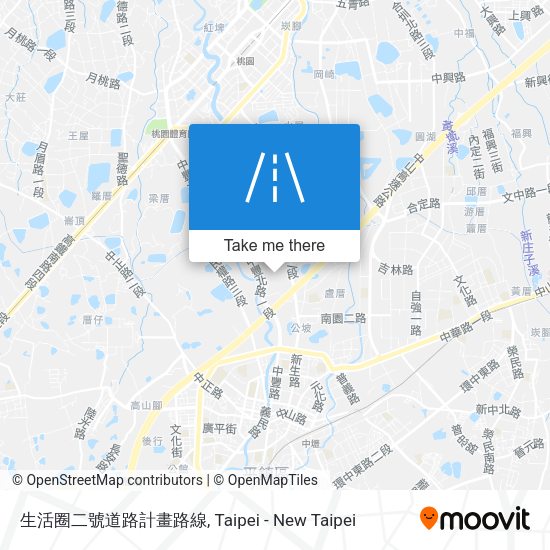 生活圈二號道路計畫路線 map