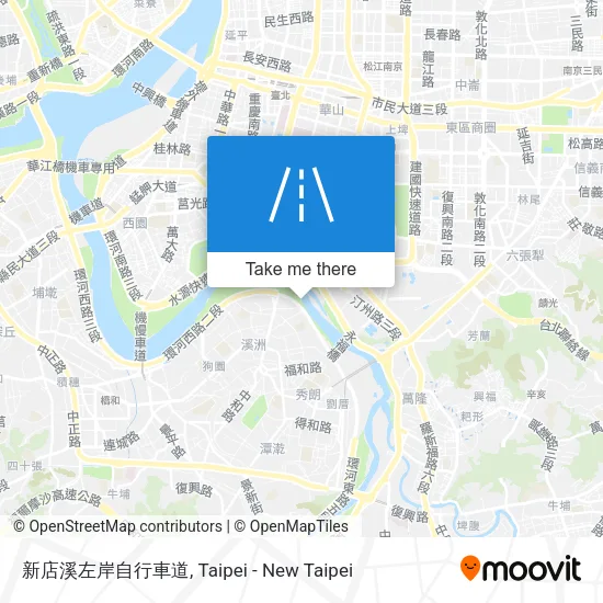 新店溪左岸自行車道地圖