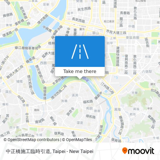 中正橋施工臨時引道 map