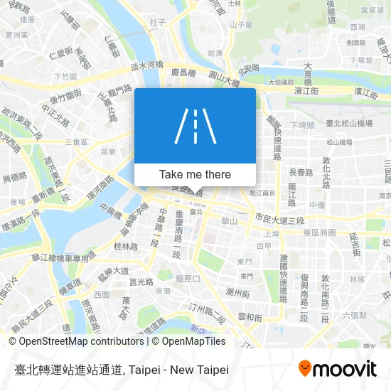 臺北轉運站進站通道 map