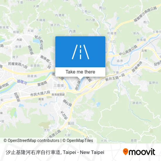 汐止基隆河右岸自行車道地圖