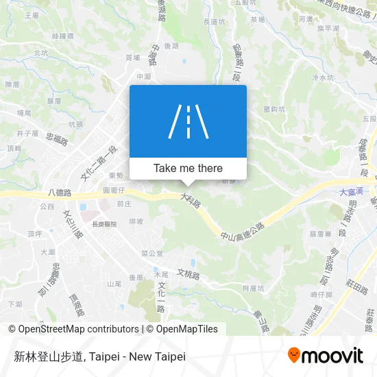 新林登山步道 map