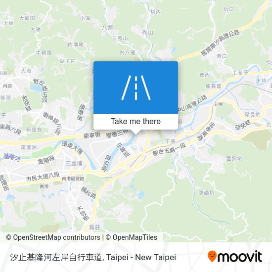 汐止基隆河左岸自行車道 map