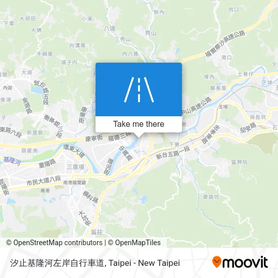汐止基隆河左岸自行車道地圖