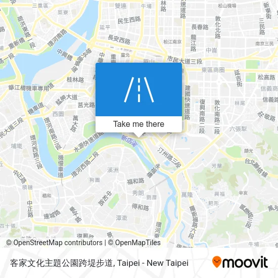 客家文化主題公園跨堤步道地圖