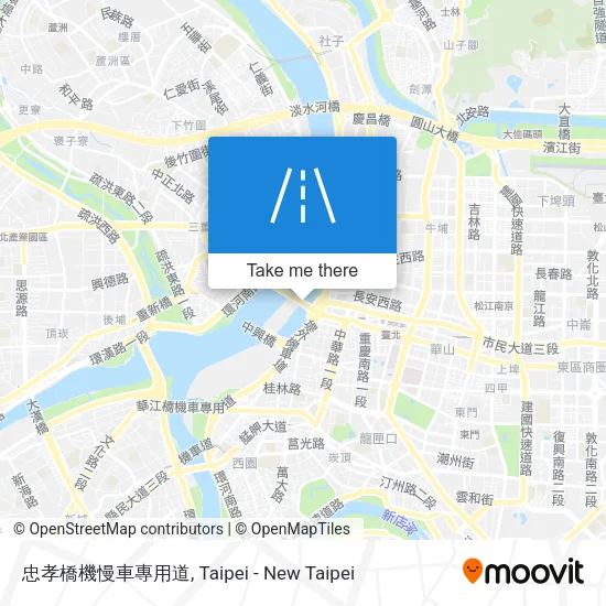 忠孝橋機慢車專用道 map