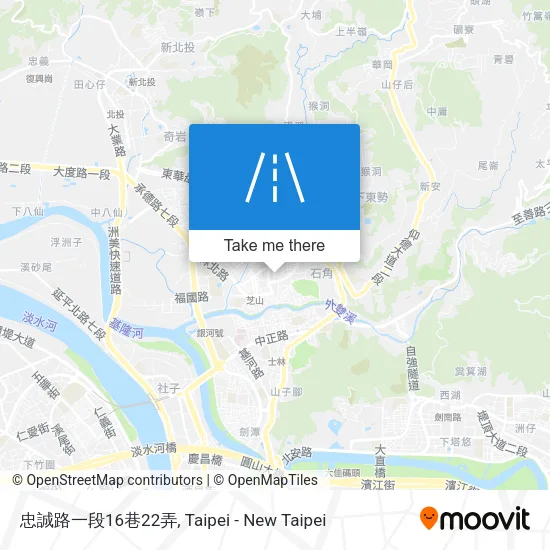 忠誠路一段16巷22弄地圖
