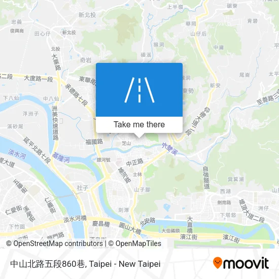 中山北路五段860巷地圖