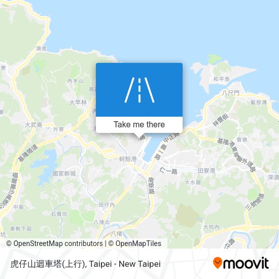 虎仔山迴車塔(上行) map