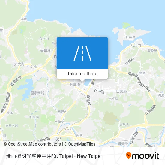 港西街國光客運專用道地圖