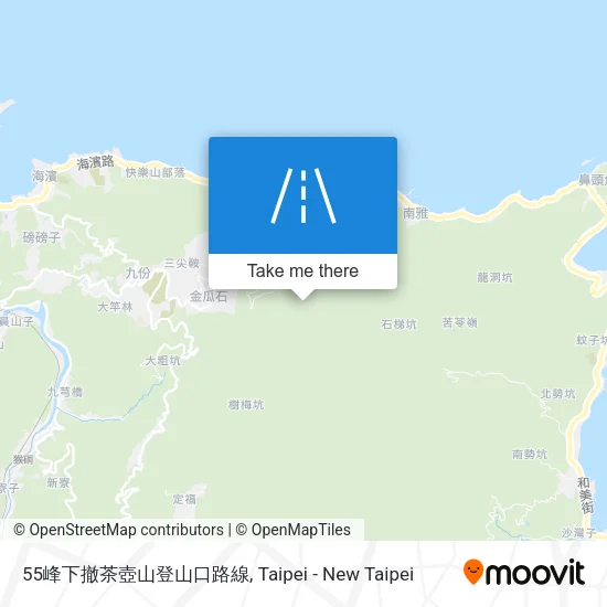 55峰下撤茶壺山登山口路線 map
