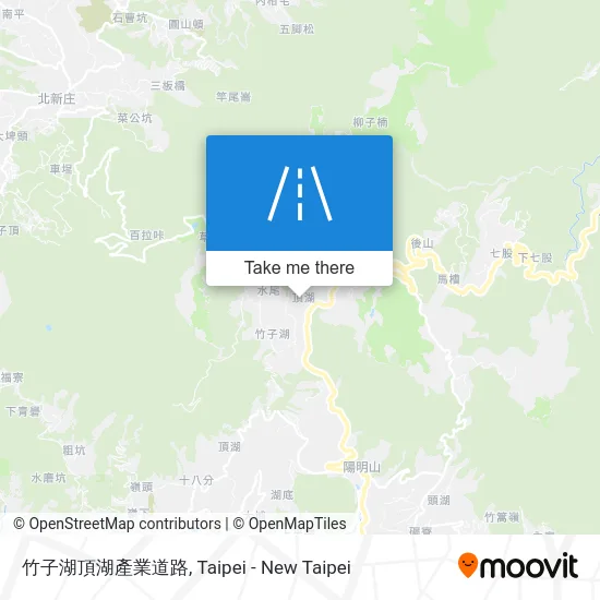 竹子湖頂湖產業道路 map